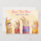 Invitation à tout événement Llama (Devant)