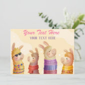 Invitation à tout événement Llama (Debout devant)