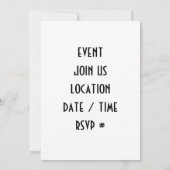 INVITATION À TOUTE FÊTE SUR LA PLAGE (Dos)