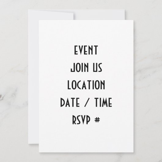 INVITATION À TOUTE FÊTE SUR LA PLAGE (Dos)