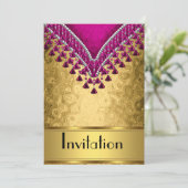 Invitation à toute la fête Or et Violet (Debout devant)