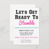 Invitation à trébucher, c'est parti ! (Devant / Derrière)