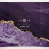 Invitation à trois volets de Mariage d'âge violet (Intérieur au milieu)