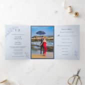 Invitation à trois volets de Mariage de fleurs int (Intérieur)