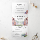 Invitation à trois volets Mariage Canyon (Intérieur)