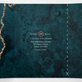 Invitation à trois volets turquoise et Gold Agate (Intérieur au milieu)