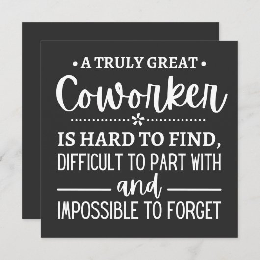 Invitation A Truly Great Coworker (Devant / Derrière)