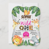 Invitation à un anniversaire sauvage. Safari dans (Devant)