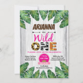 Invitation à un anniversaire sauvage. Thème de la  (Devant)