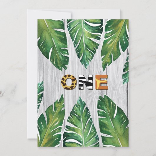 Invitation à un anniversaire sauvage. Thème de la  (Dos)