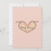 Invitation à un Baby shower de cigogne élégant (Dos)