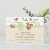 Invitation à un Baby shower de la ligne de vêtemen (Debout devant)