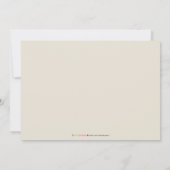 Invitation à un Baby shower de la ligne de vêtemen (Dos)