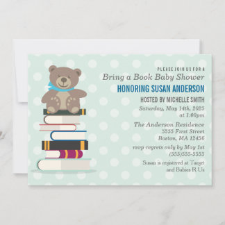 Invitation à un Baby shower de livre