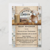 Invitation à un Baby shower de livre (Devant)