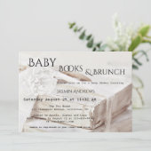 Invitation à un Baby shower de livre (Debout devant)