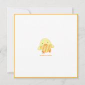 Invitation à un Baby shower neutre à canard jaune (Dos)