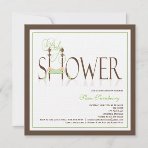 Invitation à un Baby shower neutre - Bébés jumeaux