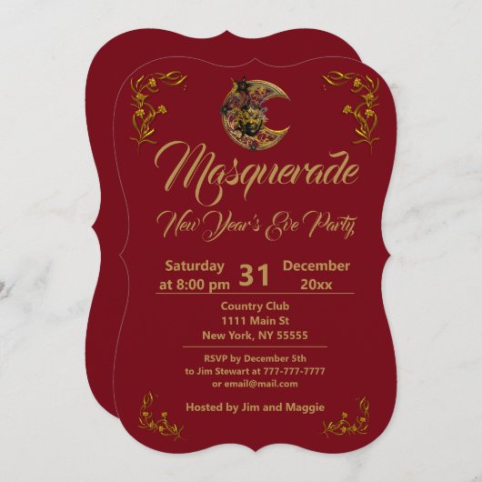 Invitation à un Bal Masqué (Devant / Derrière)