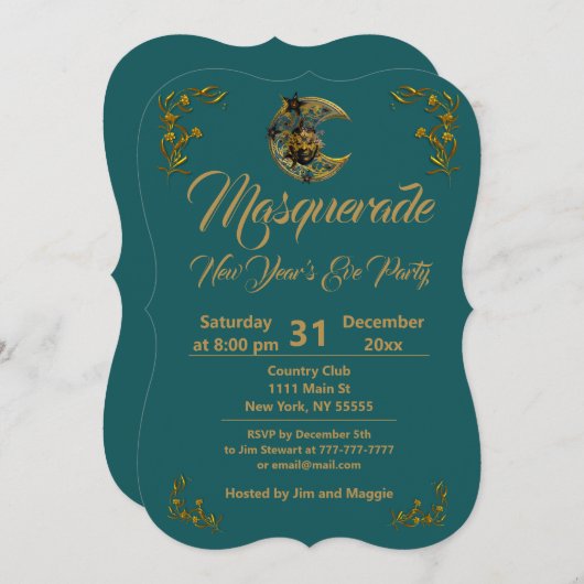 Invitation à un Bal Masqué (Devant / Derrière)