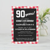 Invitation à un BAR-B-Q de jardin d'anniversaire (Debout devant)