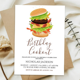 Invitation à un barbecue d'anniversaire tout âge