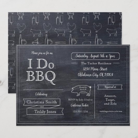 Invitation à un BBQ (Devant / Derrière)