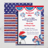 Invitation à un BBQ du 4 juillet, Invitation à une (Devant / Derrière)