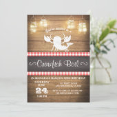 Invitation à un bouillon d'écrevisses Bois rustiqu (Debout devant)