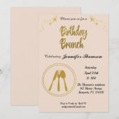 Invitation à un brunch d'anniversaire (Devant / Derrière)