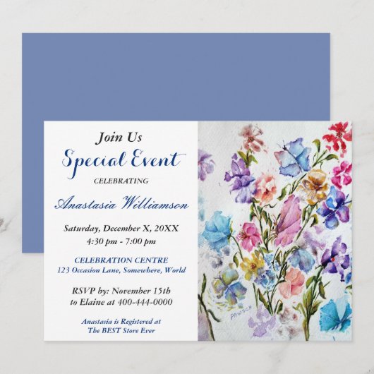 INVITATION À UN BRUNCH DE FÊTE (Devant / Derrière)