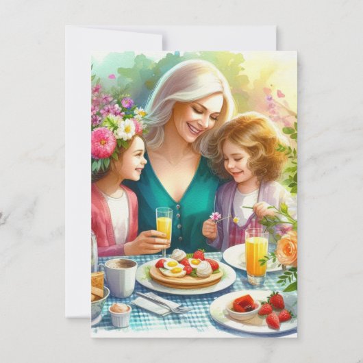 Invitation à un brunch familial pour la fête des m (Dos)