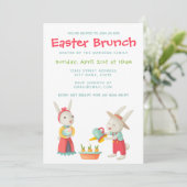 Invitation à un brunch floral de Pâques avec le la (Debout devant)