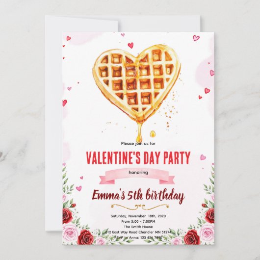 Invitation à un brunch Galentine's (Devant)