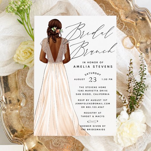 Invitation à un brunch nuptial élégant