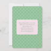 Invitation à un brunch pour bébé Preppy (Dos)