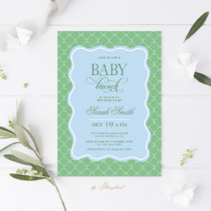 Invitation à un brunch pour bébé Preppy