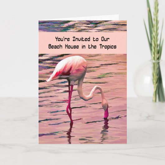 Invitation à un chalet de plage tropical (Devant)