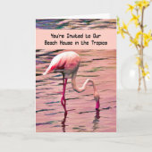 Invitation à un chalet de plage tropical (Fleur jaune)