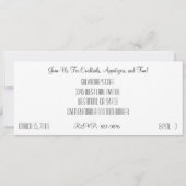 Invitation à un cocktail de 40e anniversaire (Dos)
