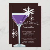 Invitation à un cocktail de vacances Bridal Shower (Devant / Derrière)