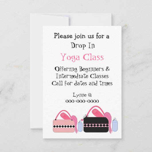 Invitation à un cours de yoga (Devant)