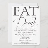 Invitation à un cours/démonstration de cuisine (Devant)