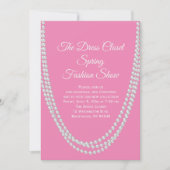 Invitation à un défilé de mode rose et perles (Devant)