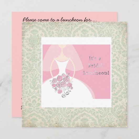 Invitation à un déjeuner nuptial si chic (Devant / Derrière)