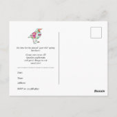 Invitation à un déjeuner printanier mignon (Dos)