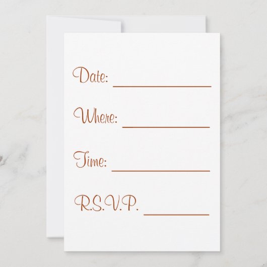 Invitation à un dîner (Dos)