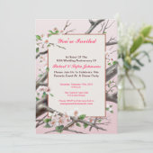 Invitation à un dîner d'anniversaire - rose pâle (Debout devant)