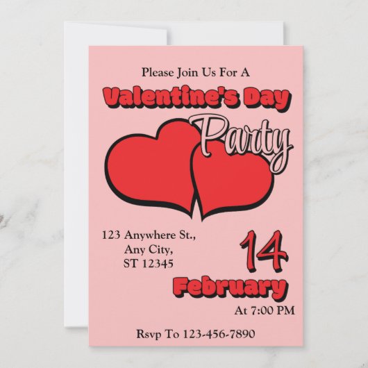 Invitation à un dîner de la Saint-Valentin (Devant)