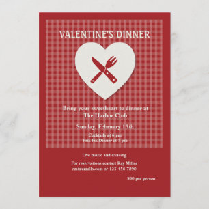Invitation à un dîner de la Saint-Valentin